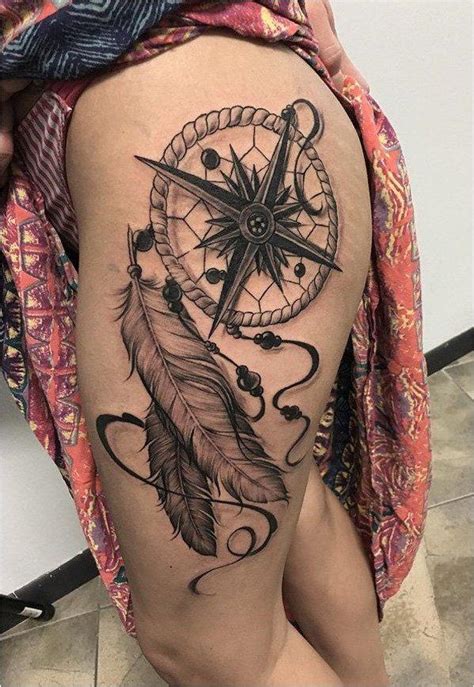 Tattoo Compass And Feather Tattoo 100 Awesome Compass Tattoo Designs