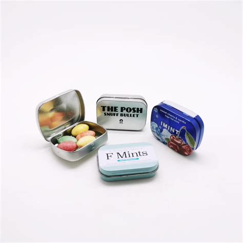 Bulk Small Tins Custom Embossed Rectangular Candy Tin With Hinged Lid ...