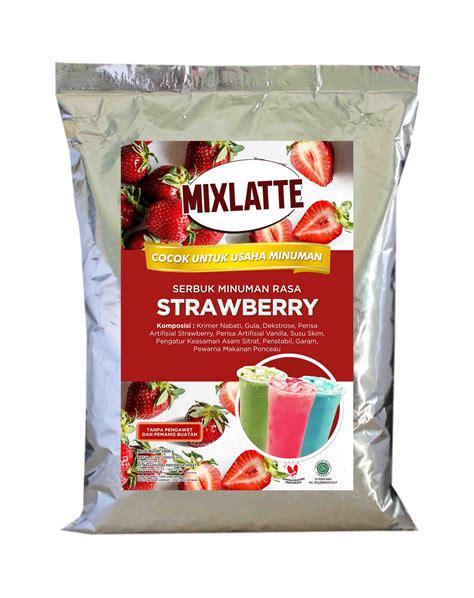 Bubuk Minuman Strawberry Mixlatte