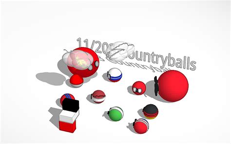 3d Design Countryballs Collection Tinkercad