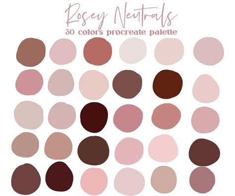 Rosey Neutrals Procreate Color Palette Ipad Procreate Etsy In 2020