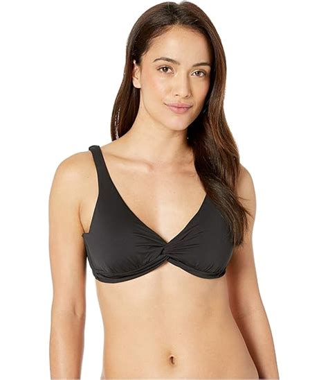 Tommy Bahama Pearl Underwire Halter Bikini Top Black Free Shipping