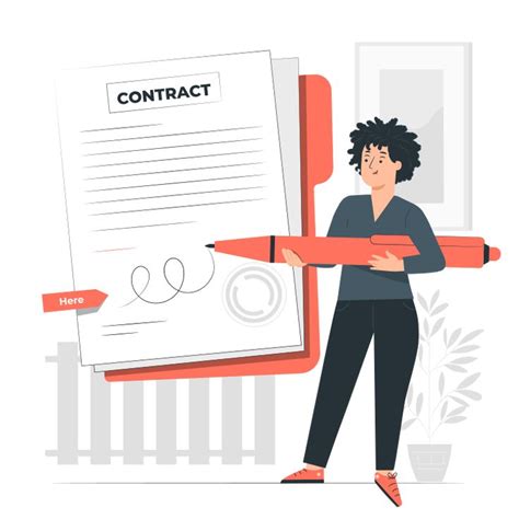 Signing A Contract Customizable Semi Flat Illustrations Pana Style