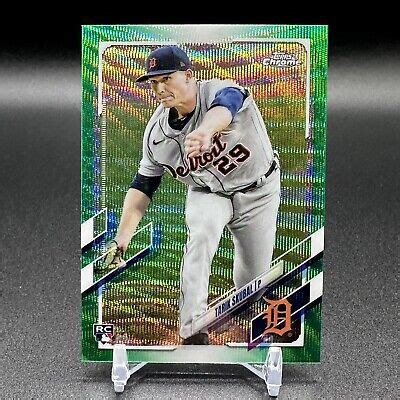 2021 Topps Chrome Tarik Skubal Green Wave Refractor 99 103 Rookie RC