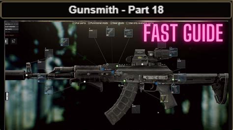 Gunsmith Part 18 Task GUIDE Escape From Tarkov 0 13 5 UPDATED AKMN Eft