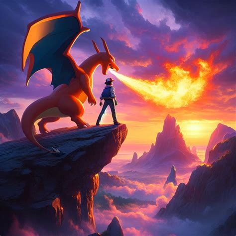 Ash And Charizard By Robv187 On Deviantart