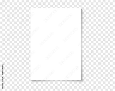 White Realistic Blank Paper Page With Shadow Vector A4 Paper On