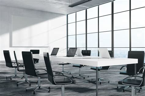 Modern Meeting Room With Poster Stock Illustration Illustration Of