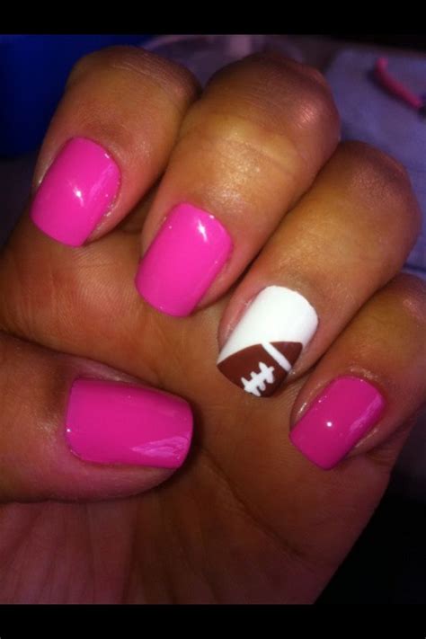 Super Cute Though Football Nail Designs Sports Nails Football Nails