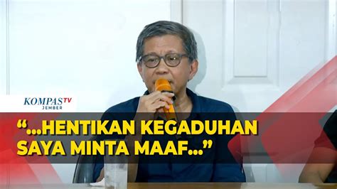 Rocky Gerung Minta Maaf Bikin Gaduh Soal Dugaan Penghinaan Ke Jokowi