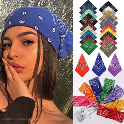 Bandana vintage con estampado bohemio para niña y mujer el pelo