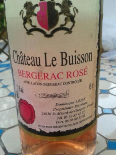 Ch Teau Le Buisson Bergerac Rose Vivino Us