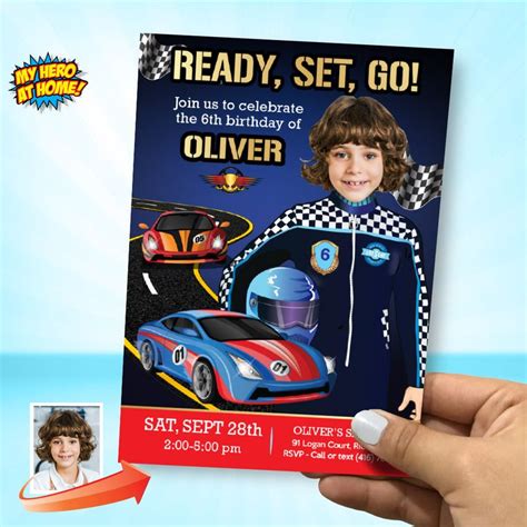Racing Car Hot Wheels Invitation Hot Wheels Flyer Template