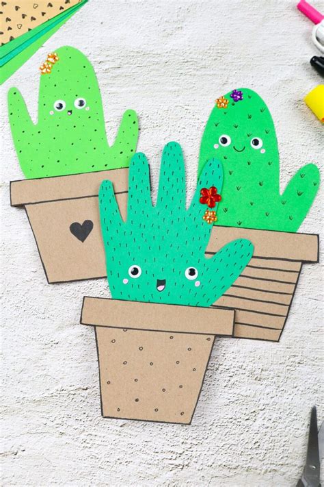 Diy Handprint Cactus Craftsy Hacks