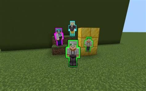Мод Эффект свечения на игроках для Minecraft PE