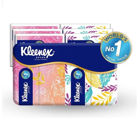 Kleenex Facial Tissue Pocket Packs 10 Sheets X 6 Packs 60 Sheets