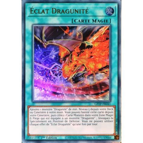 Carte YU GI OH GFTP FR041 Éclat Dragunité Ultra Rare NEUF FR