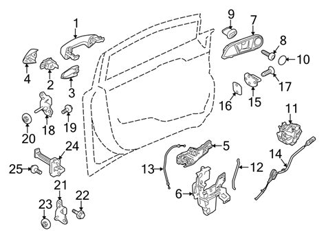 Ford Fiesta Exterior Door Handle Base W Keyless W O De8z5426684a North Park Lincoln San