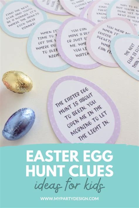 Easter Egg Hunt Clues Ideas My Party Design