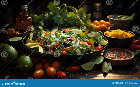 Freshness And Health On A Plate A Gourmet Vegetarian Meal Generated By