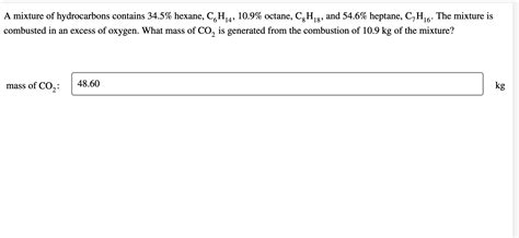 Solved A Mixture Of Hydrocarbons Contains Hexane Chegg