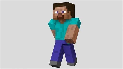 3d Model Steve Character From Minecraft Game Vr Ar Low Poly Cgtrader