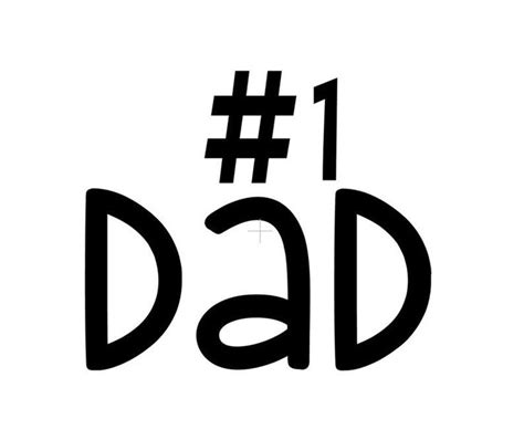 Number 1 Dad Vinyl Decal 1 Dad Decal 1 Dad Car Sticker Etsy