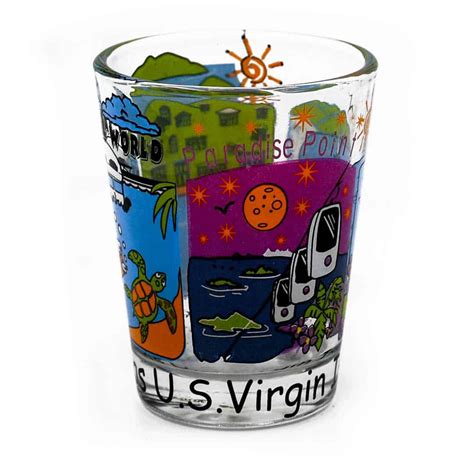 St Thomas Scenes Shot Glass