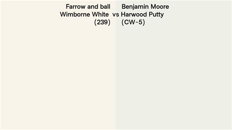 Farrow And Ball Wimborne White Vs Benjamin Moore Harwood Putty