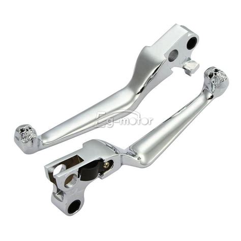 Buy CHROME SKULL BRAKE CLUTCH LEVERS For 96 10 Harley Davidson HD Road