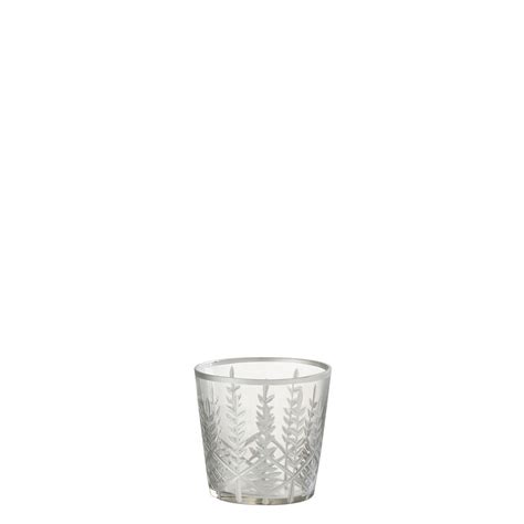 Photophore Chloe Verre Transparent Argent Petit J Line