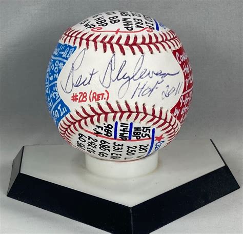 Bert Blyleven Signed Oml Vcbc Superstats Baseball Hand Painted