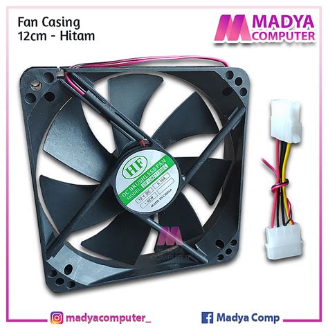 AKSESORIS Fan Casing PC Komputer Fan Casing 12cm Black Fan