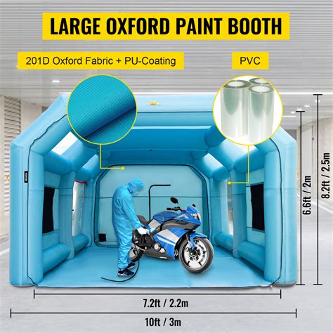 VEVOR Inflatable Spray Booth Car Paint Tent 6x3x2 5m Filter System 2