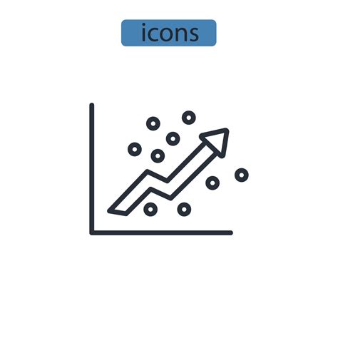 Linear Regression Icons Symbol Vector Elements For Infographic Web