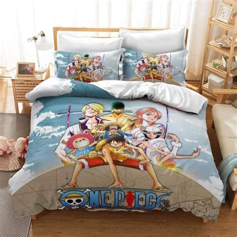 Housse De Couette 240X260cm Anime One Piece Luffy Avec 2 Taies D