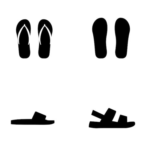 Premium Vector Sandal Icon Vector Template Illustration Logo Design