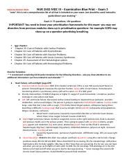 MDC3 Blueprint Final Exam 2 Docx SaVanna DeSmet Wells NUR 2502 MDC