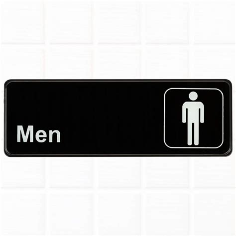 Restroom Signs Black And White Men