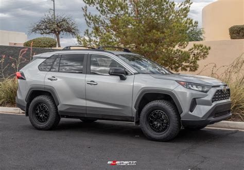 17 Inch Mkw Off Road M207 Satin Black On A Lifted 2020 Rav 4 Element Wheels