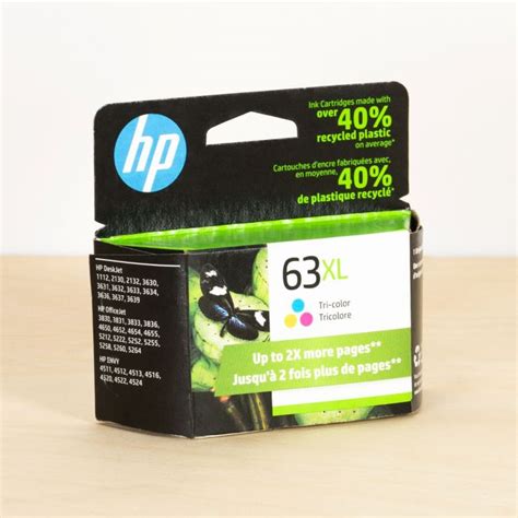 Original F6u63an Hp 63xl Ink Cartridges High Yield Tri Color 123inkjets