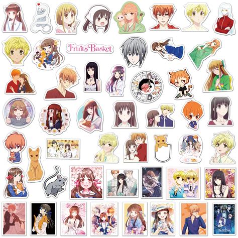 103050pcs Hot Anime Fruits Basket Sticker Bike Travel Luggage Laptop Classic Cartoon Sticker