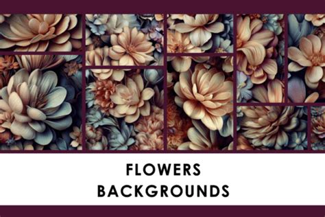 Flowers Backgrounds Set Graphic By Endrawsart Creative Fabrica