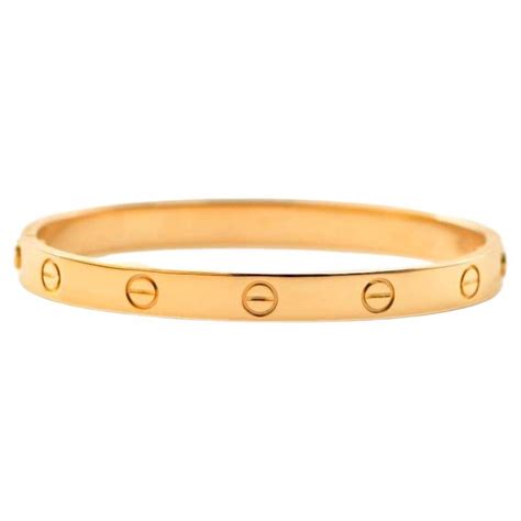 Cartier Love Yellow Gold Plain Bracelet For Sale At 1stdibs