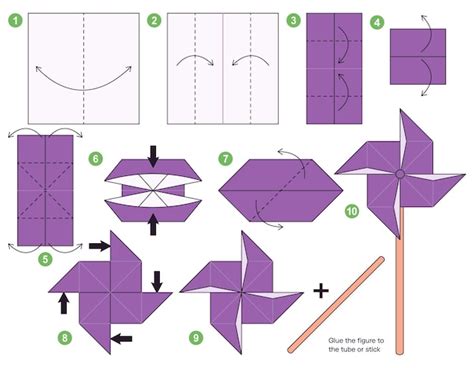 Premium Vector Pinwheel Origami Scheme Tutorial Moving Model Origami