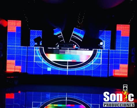 Sonic Producciones Alquiler Pantalla Led Para Dj Mts Con Cenefas