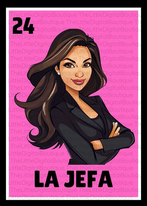 Loteria Design La Jefa Brunette Arms Crossed Etsy Canada In 2024