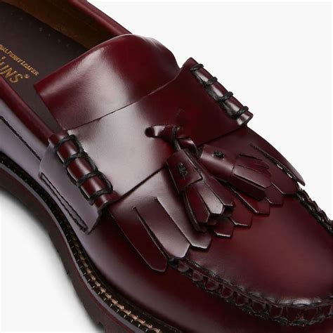 BASS WEEJUNS Layton Weejun 90 Kiltie Tassel Loafers Wine