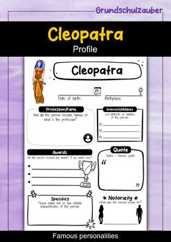 Cleopatra Fact Sheet Famous People By Grundschulzauber TPT