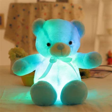 30cm bebê luminoso urso de pelúcia animais de pelúcia pelúcia led light